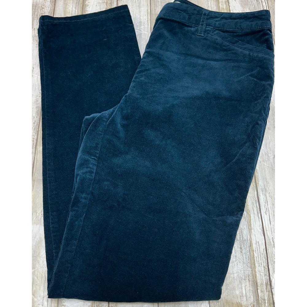 Chicos Velveteen Pants darkest Teal‎ Size 05(U.S 6) Slim  Leg  holiday Christmas